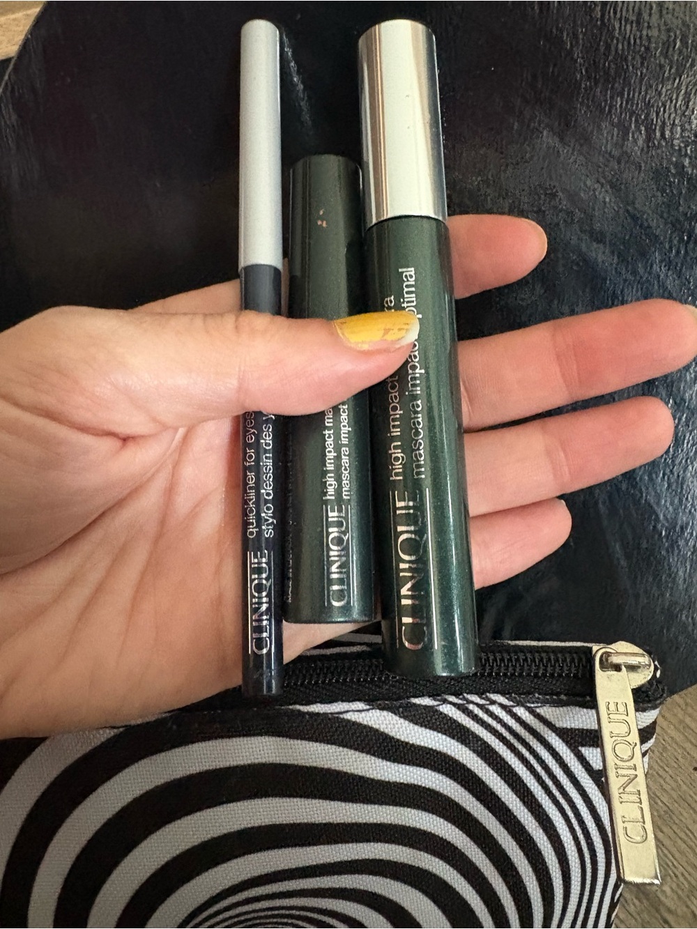 Clinique High Impact Mascara and Eye Pencil Set - Dark Green Tube,  Black Pencil